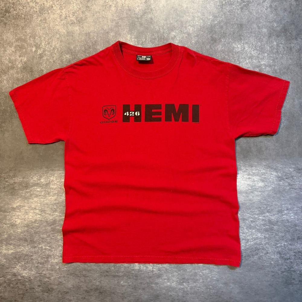 VTG Steve & Barrys‎ Dodge 426 HEMI Graphic T-Shirt Mens Large Red Short Sleeve